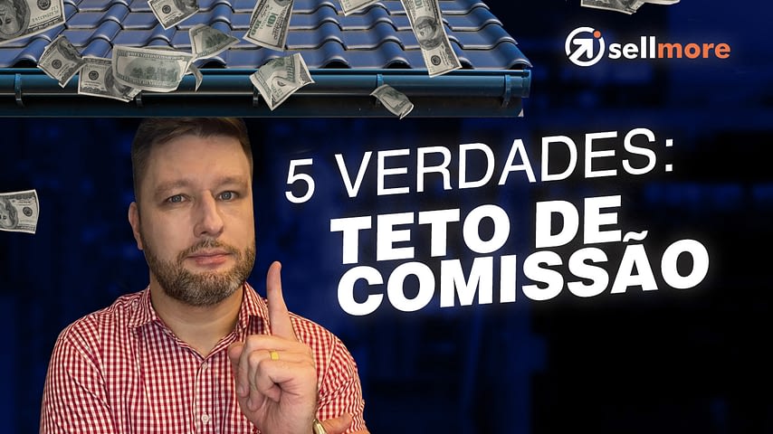 telhado caindo dólares e texto 5 verdade sobre teto de comissão